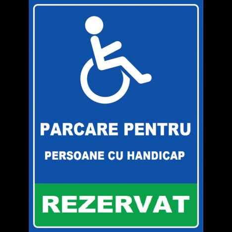 Placuta reflectorizanta parcare pentru persoana cu handicap rezervat