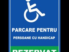 Placuta reflectorizanta parcare pentru persoana cu handicap rezervat